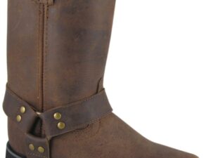 Crazy Horse leather harness western boots