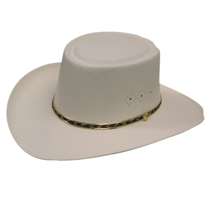 straw gambler cowboy hat