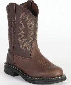 Child SZ 1 Buffalo Oil Slip Resistant leather cowboy boots