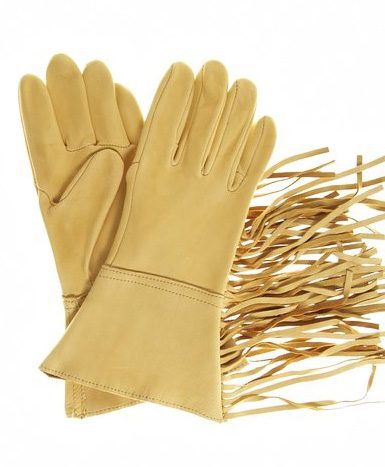 Deerskin Leather Gauntlet Fringe Western Gloves USA made