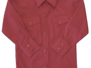 Kids Pearl Snap Red Western Shirt