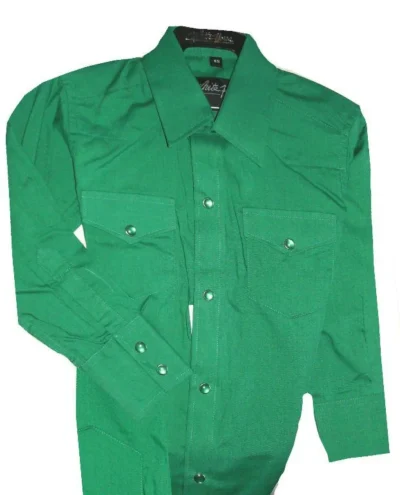 Green western dress shirt