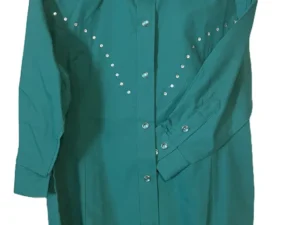 green rhinestone bling western shirt