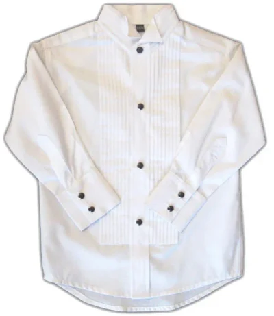 kids white western tuxedo shirt