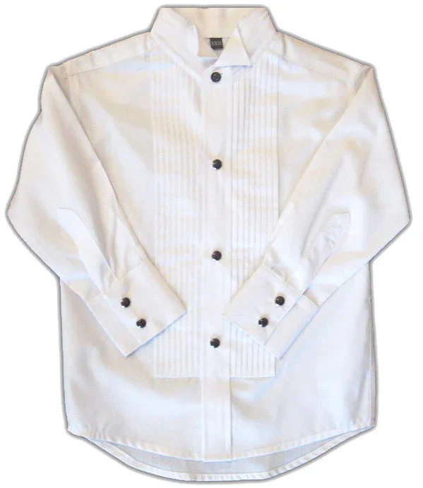 kids white western tuxedo shirt