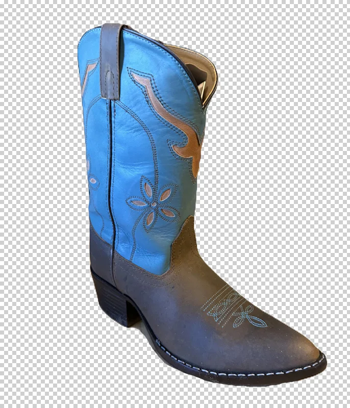 youth turquoise blue cowboy boots