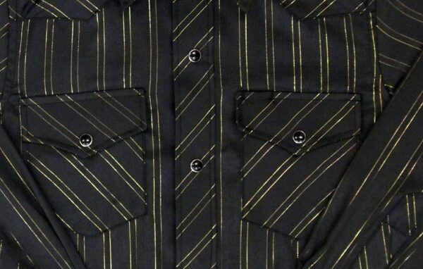 A black and gold striped shirt.