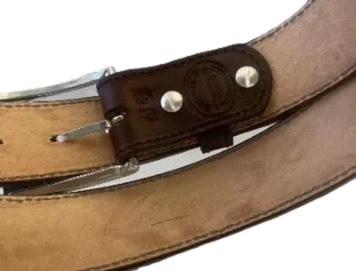 Tooled Leather Brown Western Belt