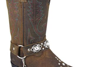 Brown Starlight Boot chain Leather Cowboy Boots