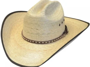 Palma Verde Cattleman Straw Brown Bound Edge cowboy hat