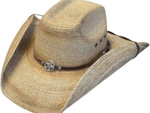 A Western Star 8-Second Toasted Guata straw cowboy hat on a white background.