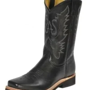Mens 14 Black Square Toe Cowboy Boots
