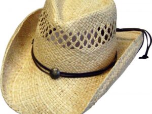 Kids Natural Vented Straw Rafia cowboy hat Product Image