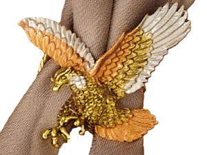 Tri Color Eagle Western Scarf Slide