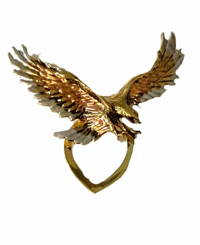 Tri Color Eagle Western Scarf Slide - USA Made 3 Tri Color Eagle Western Scarf Slide - USA Made