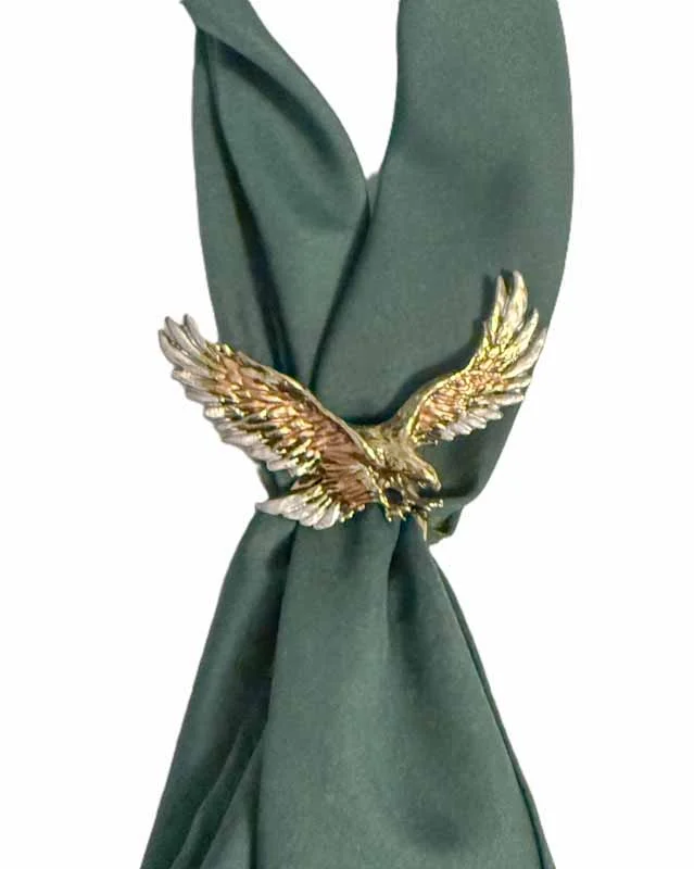 Tri Color Eagle Western Scarf Slide - USA Made 1 Tri Color Eagle Western Scarf Slide - USA Made