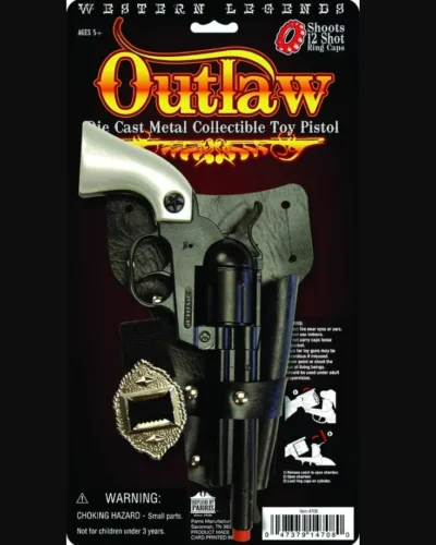 <div class="qsc-html-content"> Outlaw Collectible Toy Pistol Kids Toy gun <ul style="list-style: square inside none;"> <li>All Metal workings</li> <li>Collectible toy gun</li> <li>TAKES RING CAPS</li> </ul> •