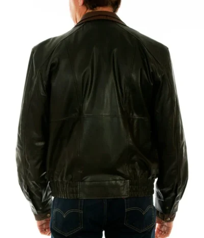 Mens Scully Black Featherlite Leather Double Collar Jacket