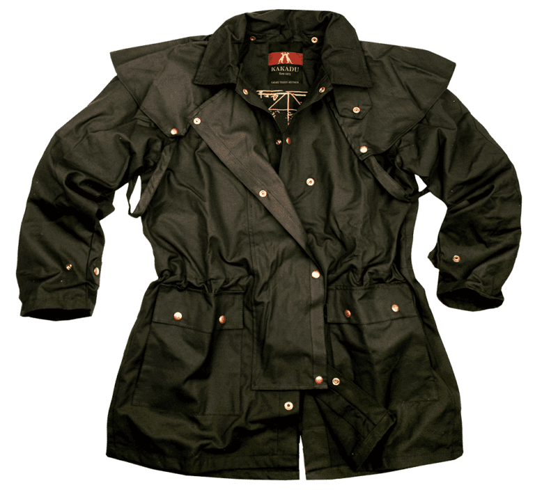 Workhorse Kakadu Oilskin Black Duster Jacket Image