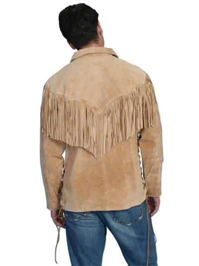 Mens Scully suede western fringe Daniel Boone shirt