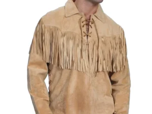 Mens Scully suede western fringe Daniel Boone shirt
