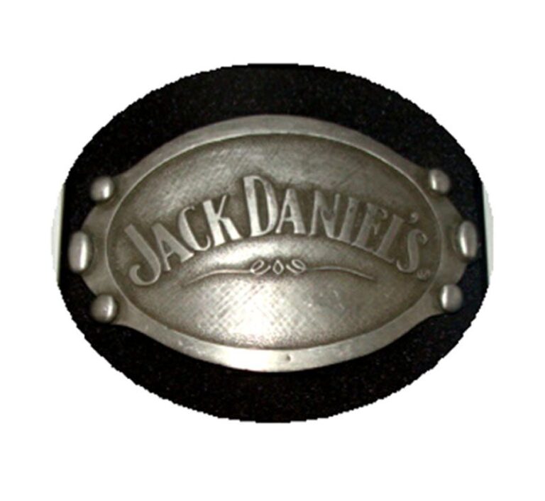 Jack Daniel Beaded Edge swing logo Western belt buckle