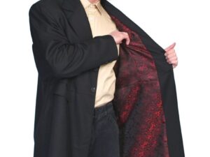 Mens Scully USA Made Black Frock Dragon Lined Coat