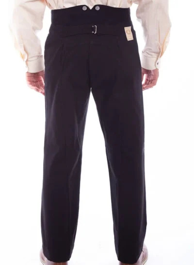 mens old west frontier suspender pants