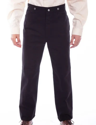 mens old west frontier suspender pants