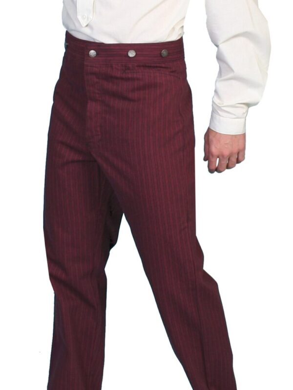 men's Rail head Burgundy Stripe Scully Pants