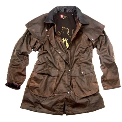 Men’s Waterproof Oilskin Drover Coat Jacket