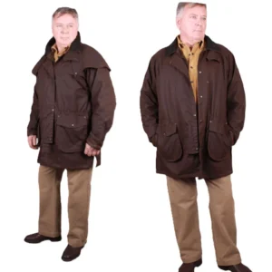 Men’s Waterproof Oilskin Drover Coat Jacket