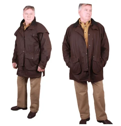 Men’s Waterproof Oilskin Drover Coat Jacket