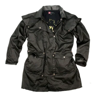 Men’s Waterproof Oilskin Drover Coat Jacket