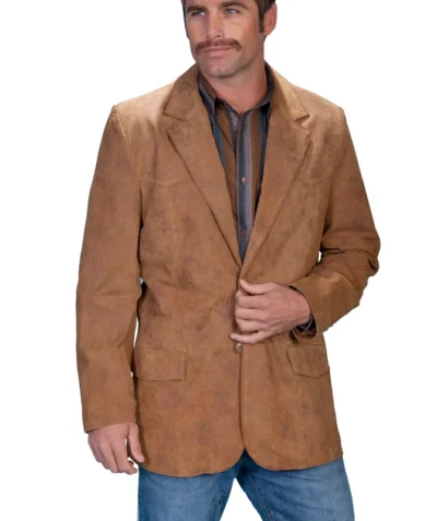 Men's Scully Maple Leather Cowboy sport coat Blazer