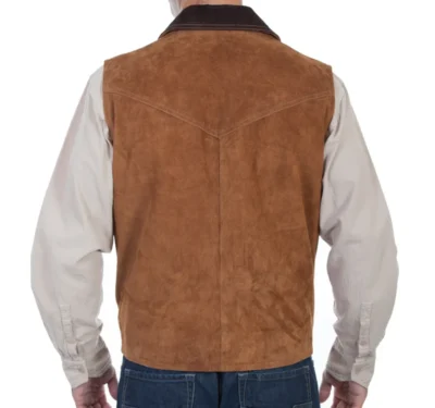 Men suede western gun Vests