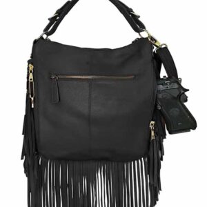 leather western fringe concealed carry handbag