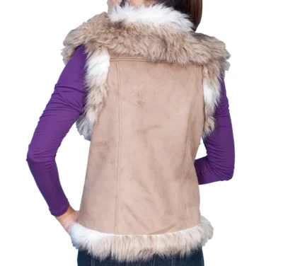 women's fur collar vest