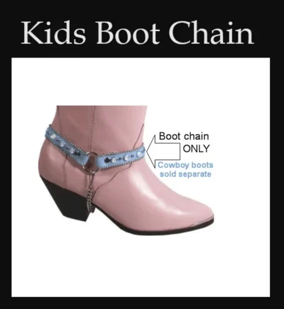 Kids Rhinestone studded Blue Cowboy Boot Bracelet <ul> <li>Crystals & studs</li> <li><strong>SOLD IN PAIRS. 1 Pair</strong></li> <li><strong>SMALL</strong></li> <li>kids boot sizes: 8.5 - 3</li> </ul> •