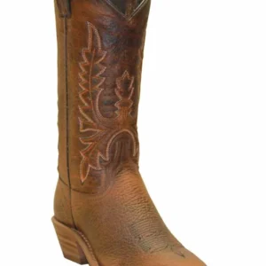 Women's Tan Bison leather cowboy boots