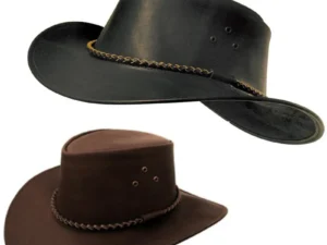 black leather kakadu cowboy hat