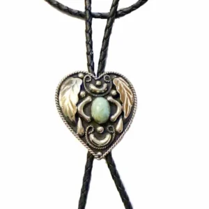 Heart shaped western bolo tie