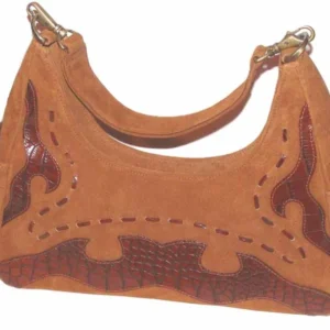 Scully Croc print genuine leather Bolero western purse