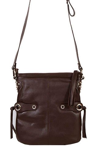 Women Scully Brown Leather Cross Body Purse