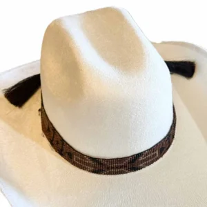arrowhead beaded horsehair cowboy hat band