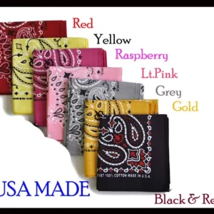 USA Made Paisley Western bandanas
