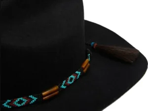 turquoise bone and beaded horse hair hat band