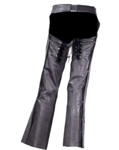 Low rise leather chaps