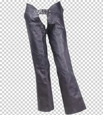 Low rise leather chaps