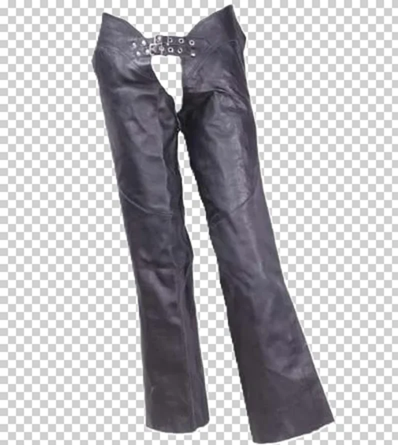 Low rise leather chaps